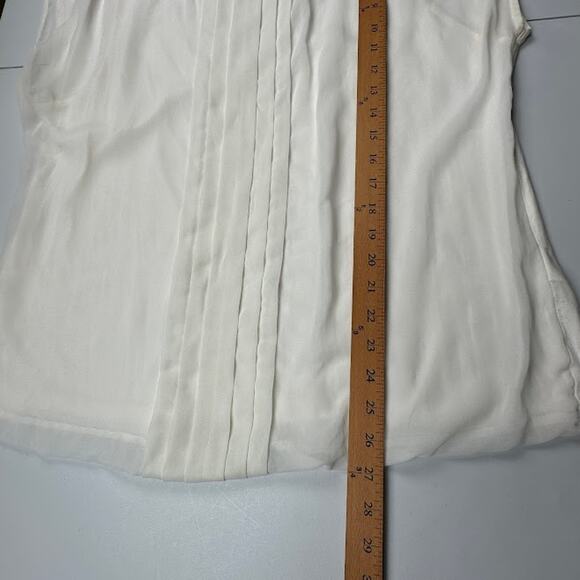 Boden Top Womens 16 Cream Short Sleeve Preppy Career Minimalist Blouse Neutral - Picture 9 of 11